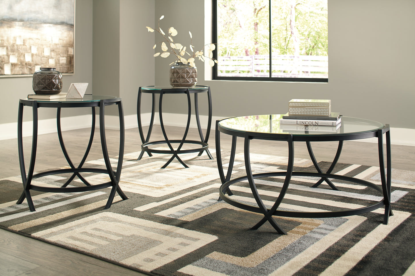 Bradenton Furniture Outlet - Ashley Furniture - Tarrin Table (Set of 3) - Occasional Table Set (3/CN) / Black - T115-13