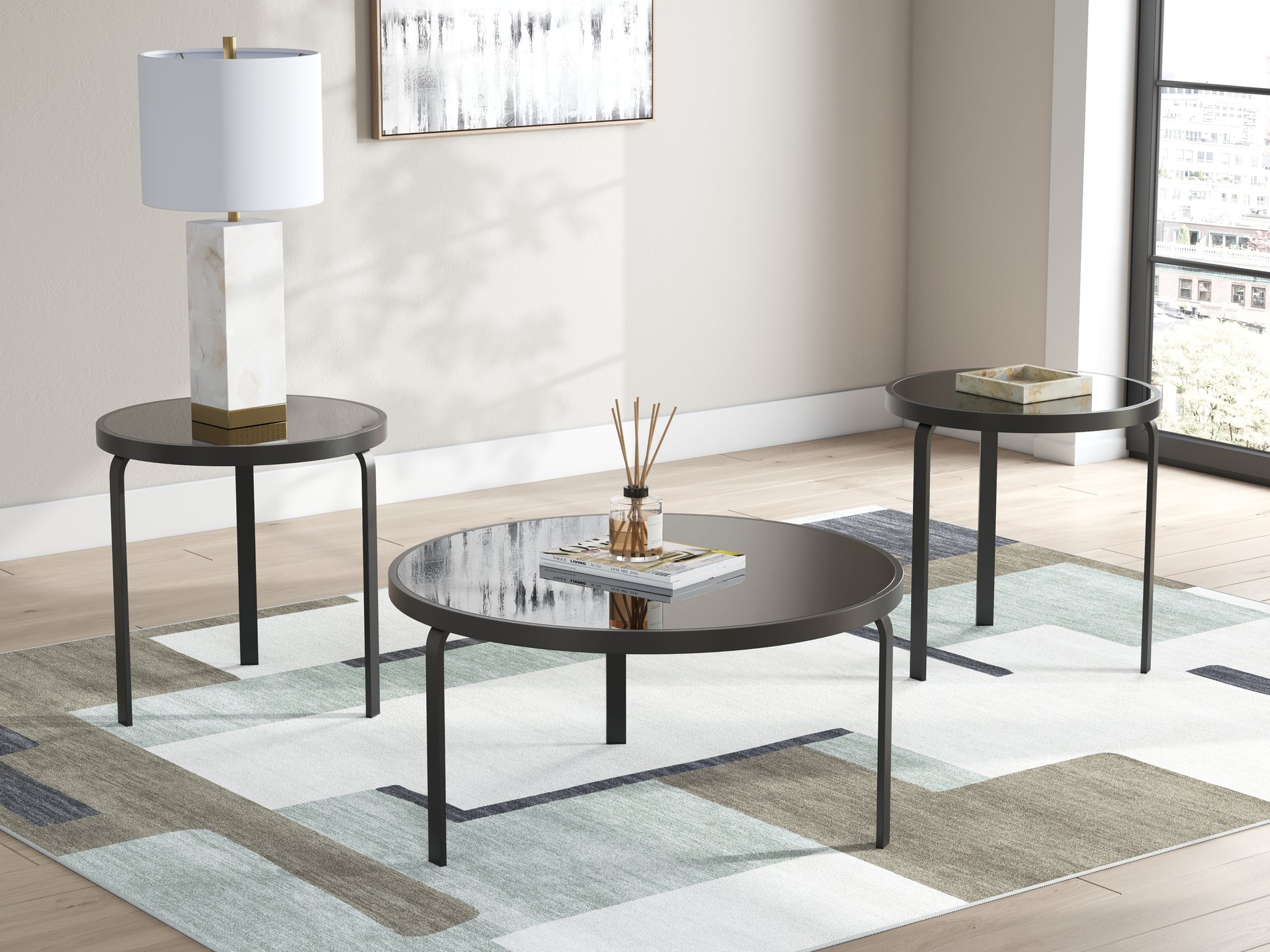 Bradenton Furniture Outlet - Ashley Furniture - Dorylin Table (Set of 3) - Occasional Table Set (3/CN) / Black - T139-13