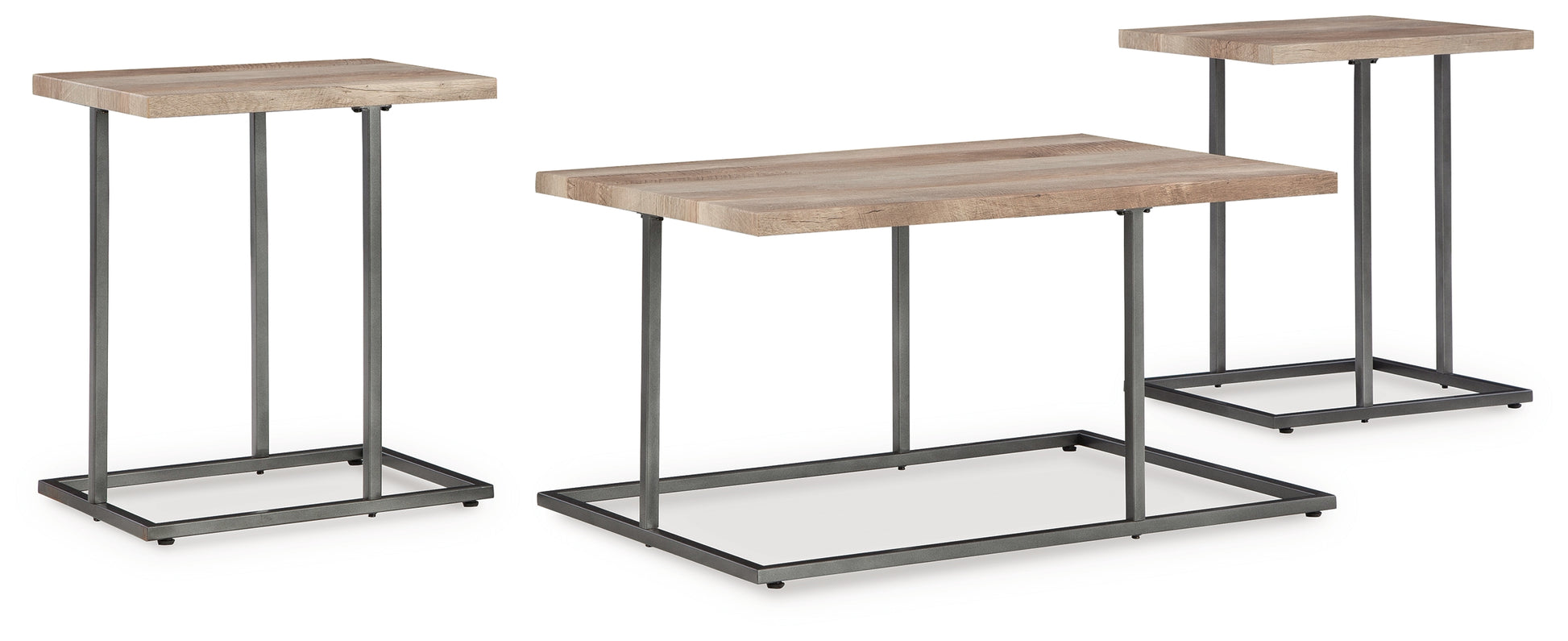 Bradenton Furniture Outlet - Ashley Furniture - Albreane Table (Set of 3) - Occasional Table Set (3/CN) / Grayish Brown/Black - T147-13