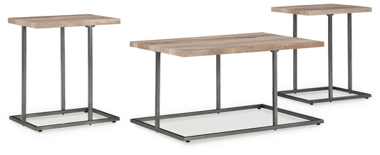 Bradenton Furniture Outlet - Ashley Furniture - Albreane Table (Set of 3) - Occasional Table Set (3/CN) / Grayish Brown/Black - T147-13