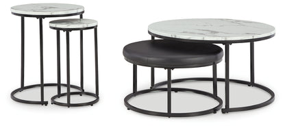 Bradenton Furniture Outlet - Ashley Furniture - Jusmour Table (Set of 4) - Occasional Nesting TBL (4/CN) / Black/White - T161-14