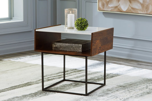 Bradenton Furniture Outlet - Ashley Furniture - Rusitori End Table - Rectangular End Table / Multi - T169-3