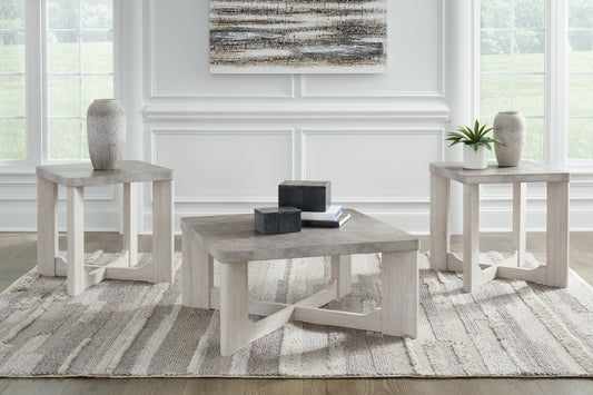 Bradenton Furniture Outlet - Ashley Furniture - Garnilly Table (Set of 3) - Occasional Table Set (3/CN) / Whitewash - T247-13