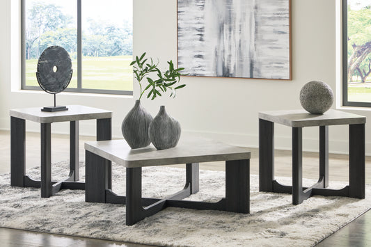 Bradenton Furniture Outlet - Ashley Furniture - Sharstorm Table (Set of 3) - Occasional Table Set (3/CN) / Two-tone Gray - T251-13