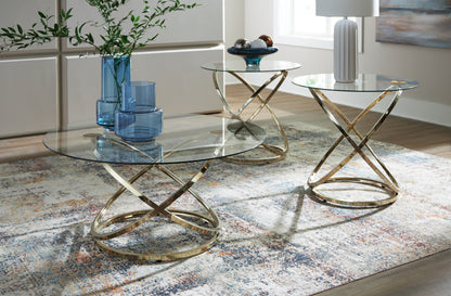Bradenton Furniture Outlet - Ashley Furniture - Crimonti Table (Set of 3) - Occasional Table Set (3/CN) / Champagne - T273-13