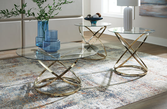 Bradenton Furniture Outlet - Ashley Furniture - Crimonti Table (Set of 3) - Occasional Table Set (3/CN) / Champagne - T273-13