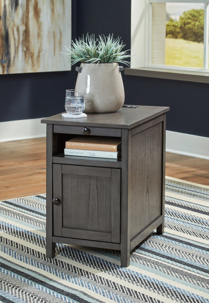 Bradenton Furniture Outlet - Ashley Furniture - Treytown Chairside End Table - Chair Side End Table / Gray - T300-317