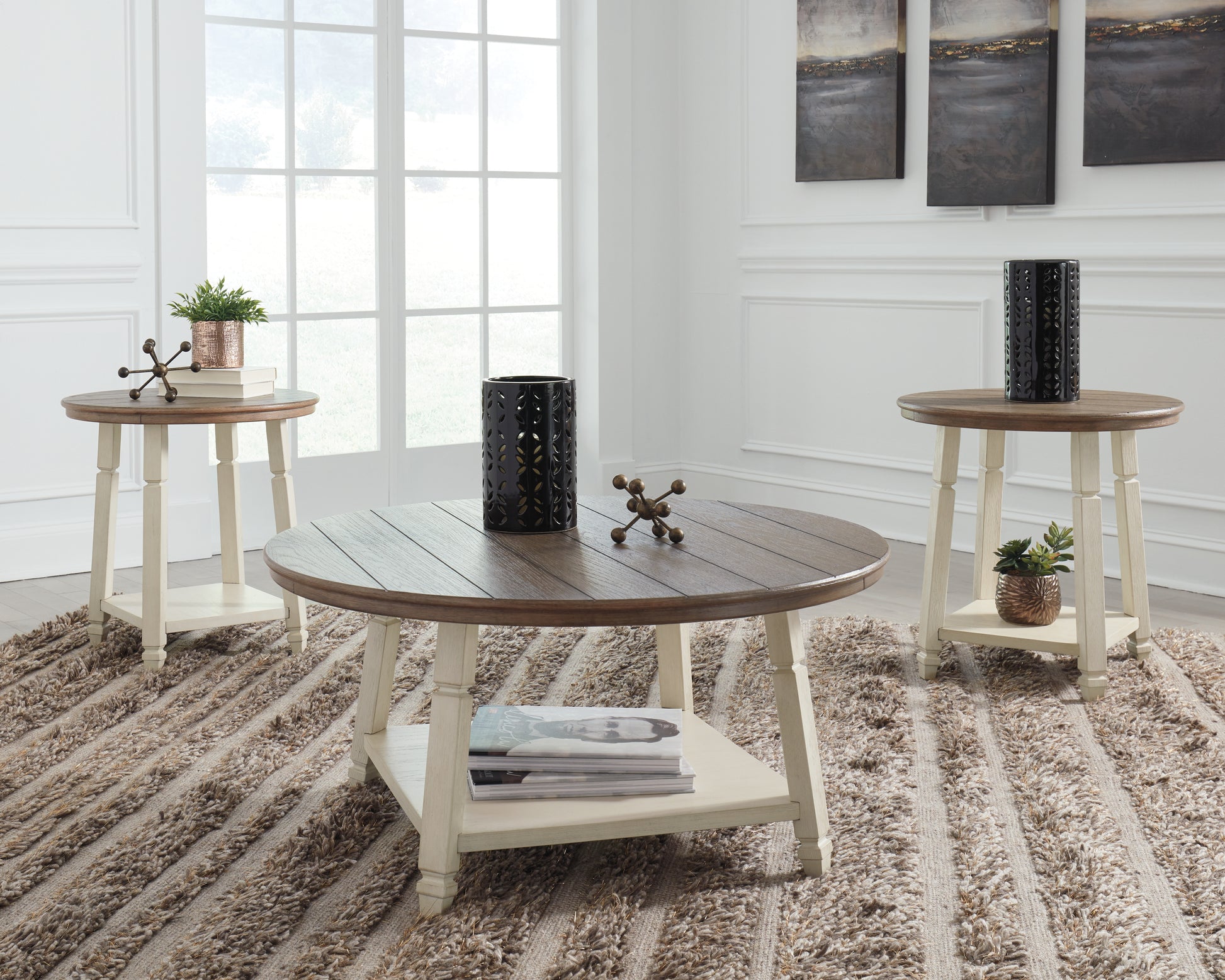 Bradenton Furniture Outlet - Ashley Furniture - Bolanbrook Table (Set of 3) - Occasional Table Set (3/CN) / Two-tone - T377-13