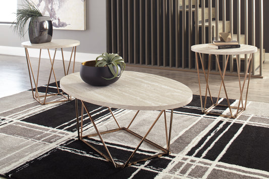 Bradenton Furniture Outlet - Ashley Furniture - Tarica Table (Set of 3) - Occasional Table Set (3/CN) / Two-tone - T385-13