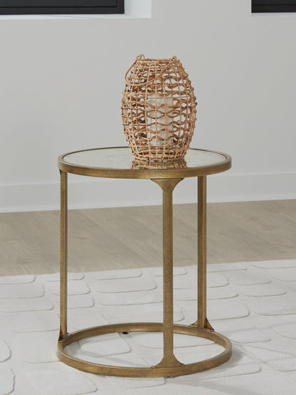 Bradenton Furniture Outlet - Ashley Furniture - Korajane End Table - Round End Table / Antique Gold - T399-6