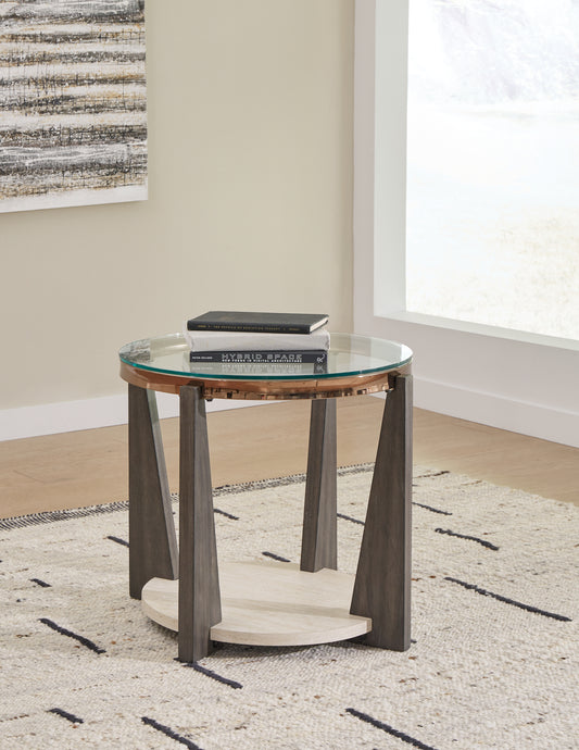 Bradenton Furniture Outlet - Ashley Furniture - Frazwa End Table - Round End Table / Multi - T432-6
