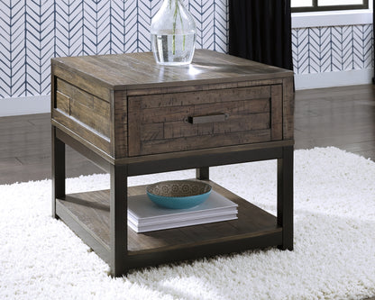 Bradenton Furniture Outlet - Ashley Furniture - Johurst End Table - Rectangular End Table / Grayish Brown - T444-3
