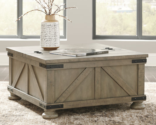 Bradenton Furniture Outlet - Ashley Furniture - Aldwin Coffee Table With Storage - Cocktail Table with Storage / Gray - T457-20
