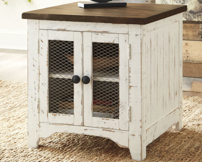 Bradenton Furniture Outlet - Ashley Furniture - Wystfield End Table - Rectangular End Table / White/Brown - T459-3