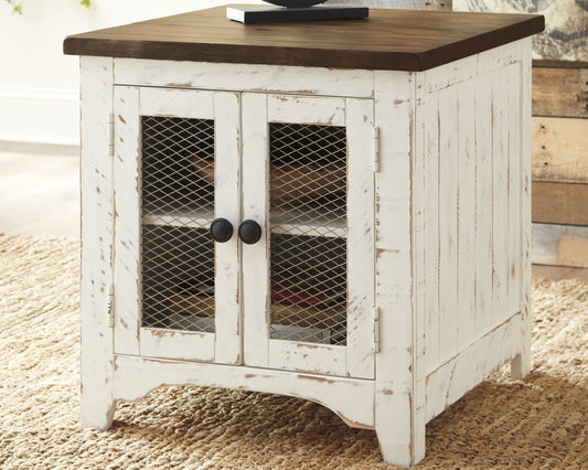 Bradenton Furniture Outlet - Ashley Furniture - Wystfield End Table - Rectangular End Table / White/Brown - T459-3