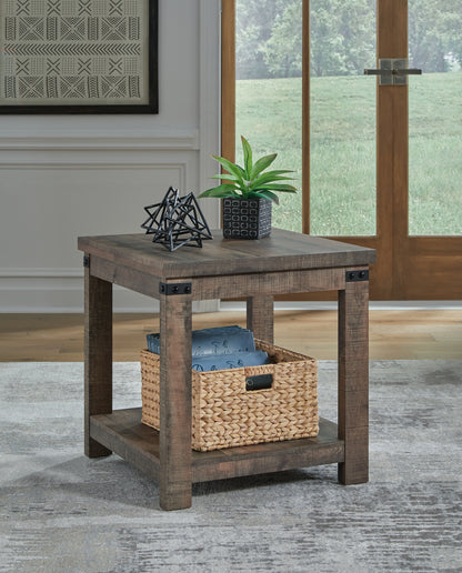 Bradenton Furniture Outlet - Ashley Furniture - Hollum End Table - Square End Table / Rustic Brown - T466-2