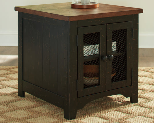 Bradenton Furniture Outlet - Ashley Furniture - Valebeck End Table - Rectangular End Table / Black/Brown - T468-3