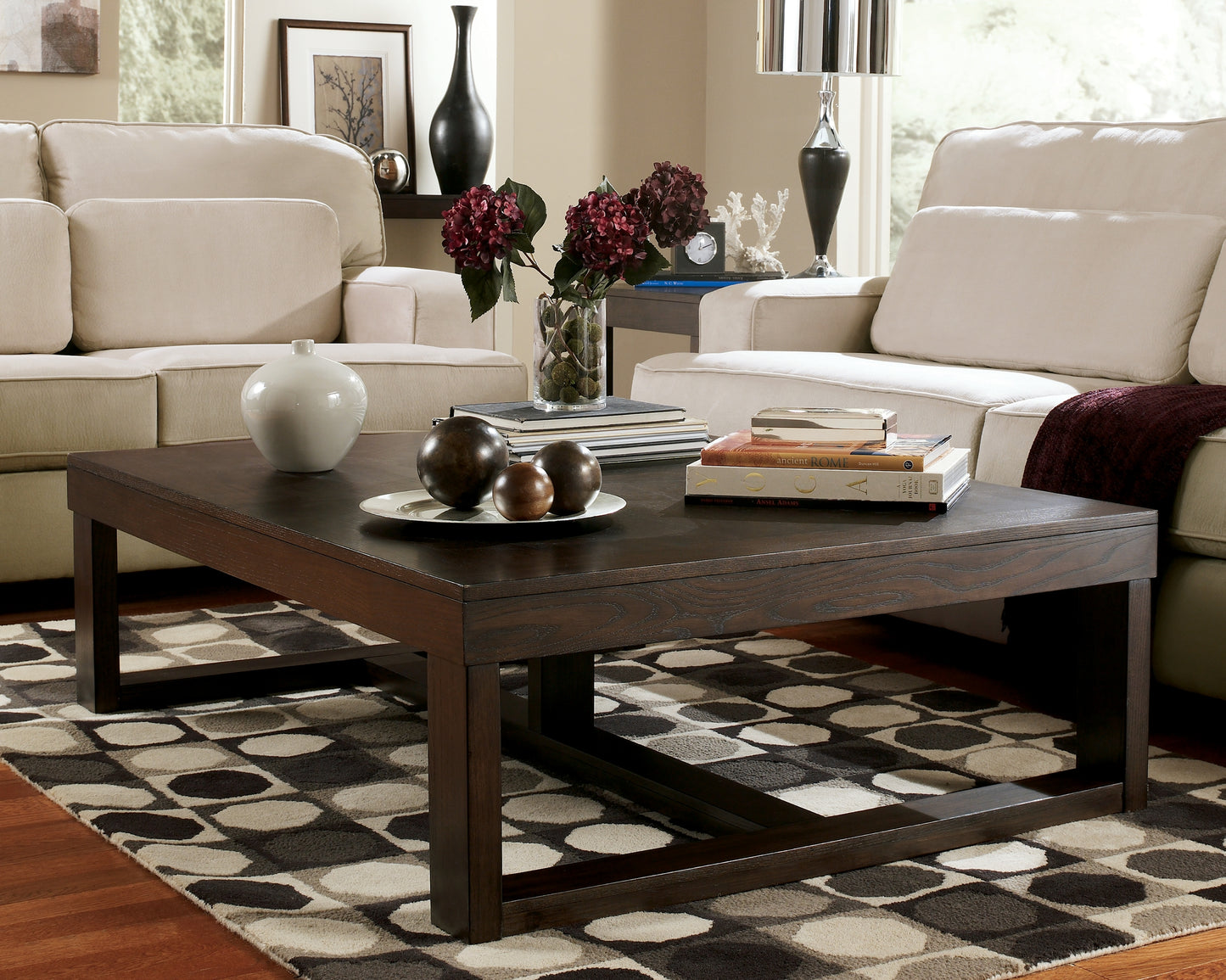 Bradenton Furniture Outlet - Ashley Furniture - Watson Coffee Table - Rectangular Cocktail Table / Dark Brown - T481-1