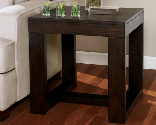 Bradenton Furniture Outlet - Ashley Furniture - Watson End Table - Square End Table / Dark Brown - T481-2