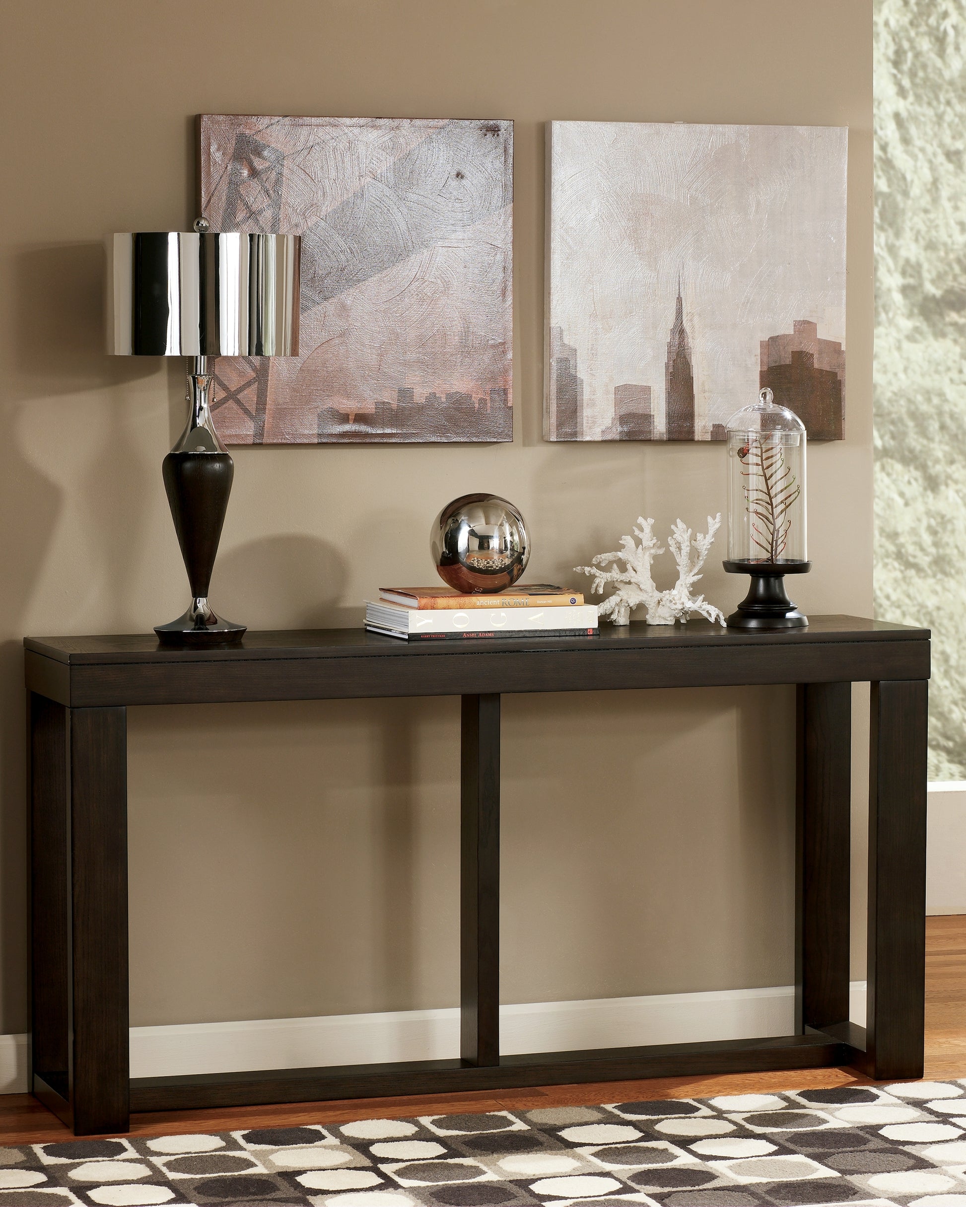 Bradenton Furniture Outlet - Ashley Furniture - Watson Sofa/Console Table - Sofa Table / Dark Brown - T481-4