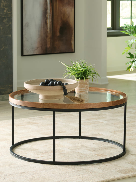 Bradenton Furniture Outlet - Ashley Furniture - Noraluna Coffee Table - Round Cocktail Table - T502-8