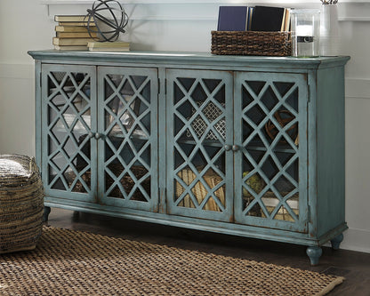 Bradenton Furniture Outlet - Ashley Furniture - Mirimyn Accent Cabinet - Accent Cabinet / Antique Teal - T505-762