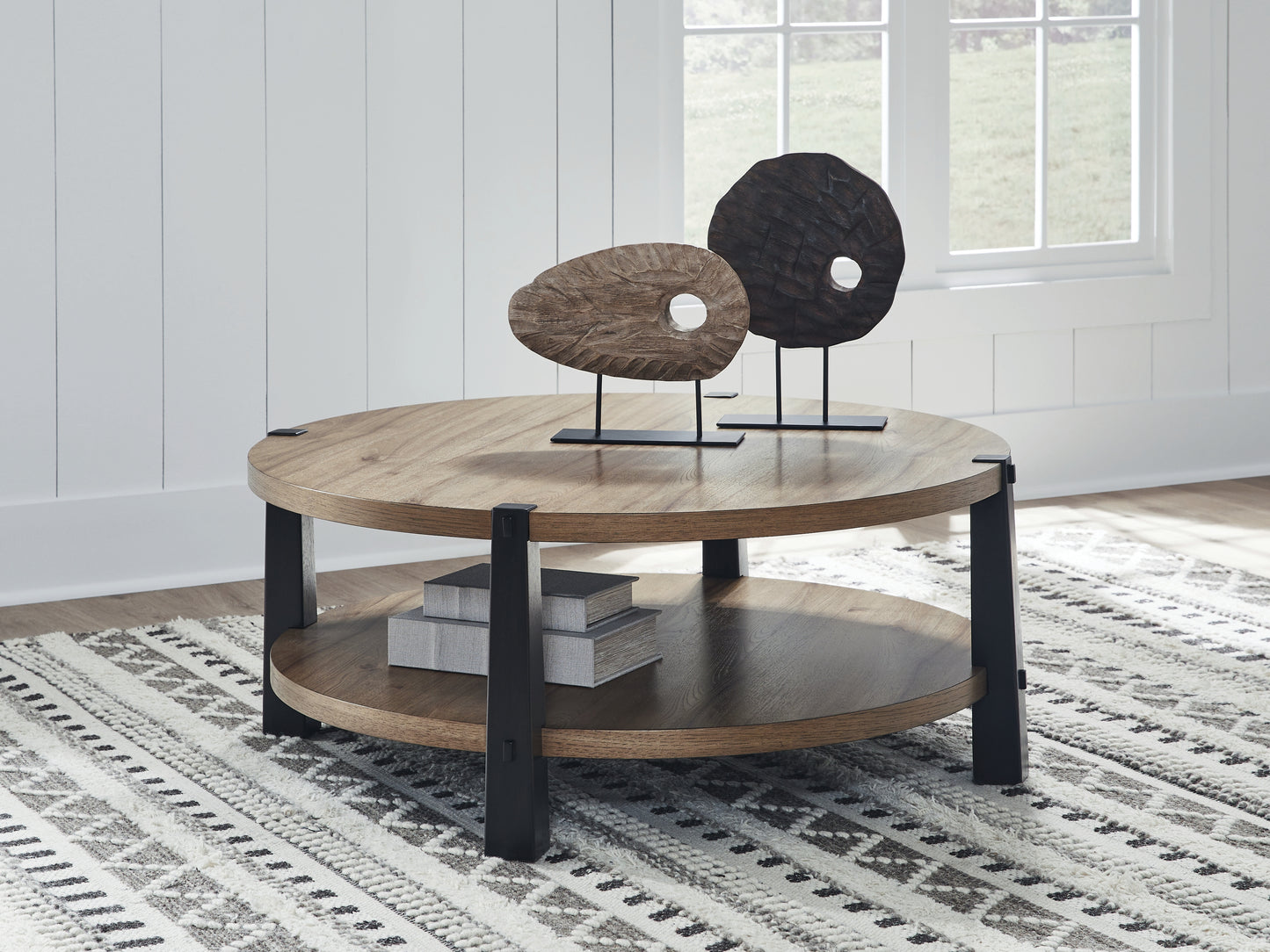 Bradenton Furniture Outlet - Ashley Furniture - Ridgester Coffee Table - Round Cocktail Table - T518-8
