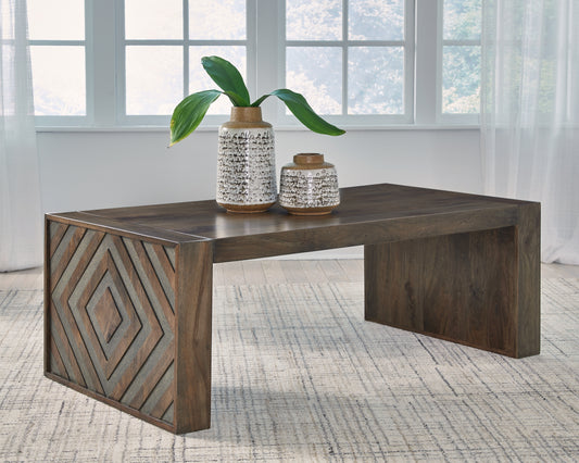 Bradenton Furniture Outlet - Ashley Furniture - Dreggan Coffee Table - Rectangular Cocktail Table / Brown - T567-1