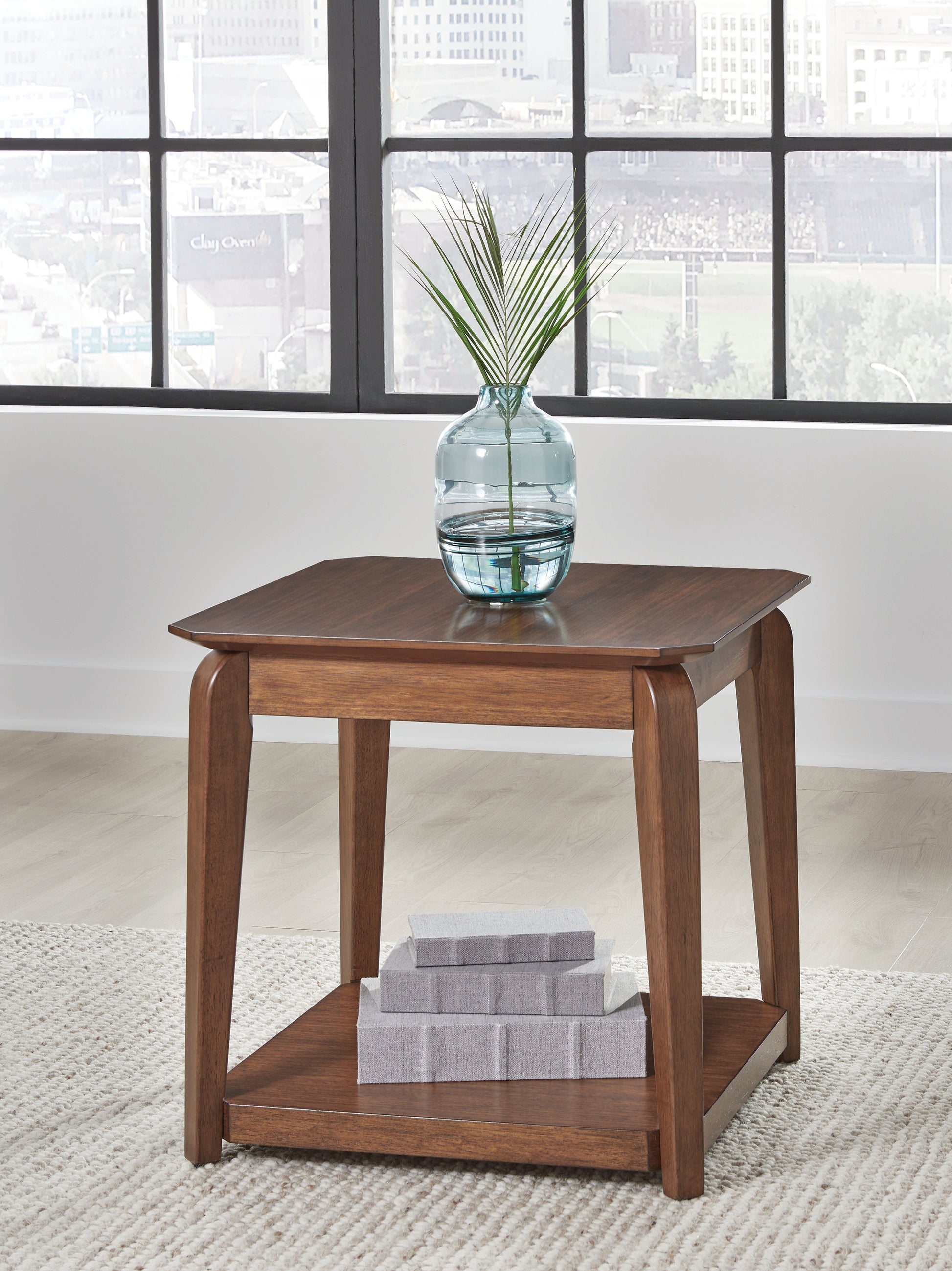 Bradenton Furniture Outlet - Ashley Furniture - Trenmour End Table - Square End Table / Medium Brown - T596-2