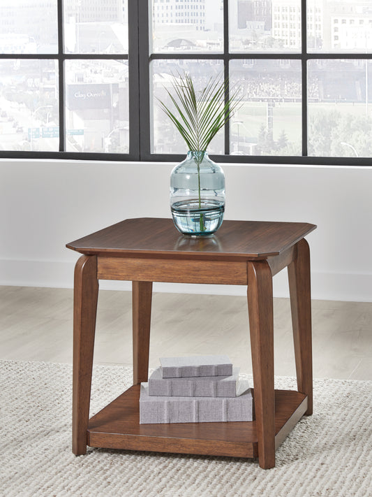 Bradenton Furniture Outlet - Ashley Furniture - Trenmour End Table - Square End Table / Medium Brown - T596-2