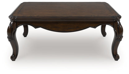 Bradenton Furniture Outlet - Ashley Furniture - Maylee Coffee Table - Rectangular Cocktail Table / Dark Brown - T617-1