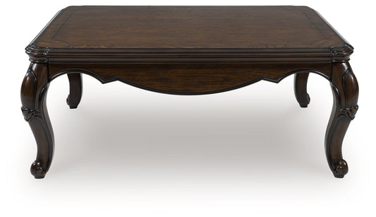 Bradenton Furniture Outlet - Ashley Furniture - Maylee Coffee Table - Rectangular Cocktail Table / Dark Brown - T617-1