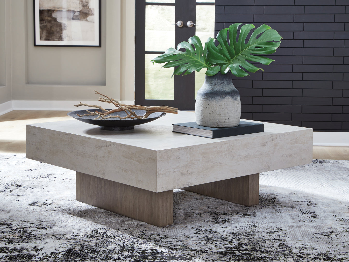 Bradenton Furniture Outlet - Ashley Furniture - Jorlaina Coffee Table - Square Cocktail Table / Light Grayish Brown - T622-8