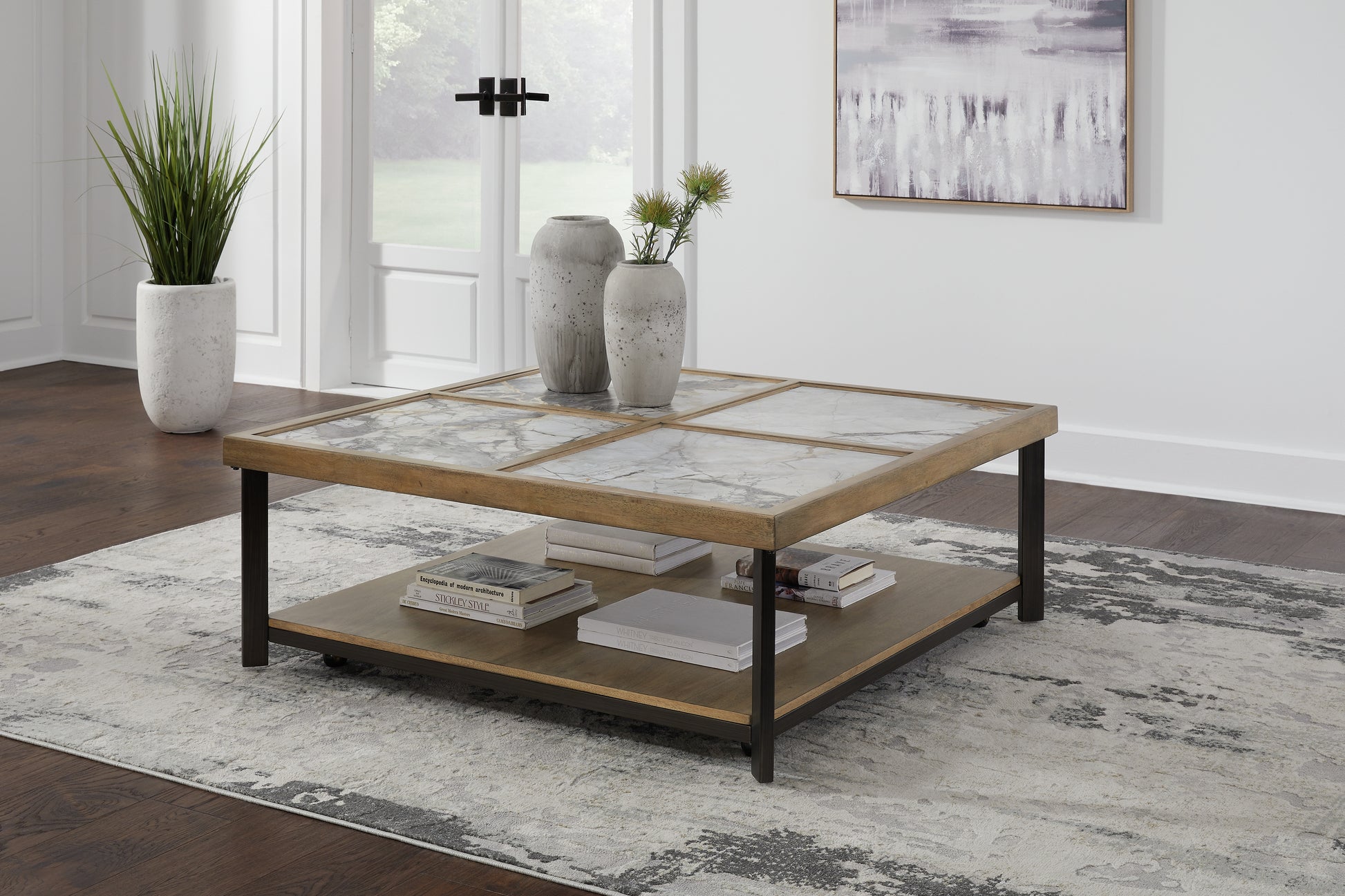 Bradenton Furniture Outlet - Ashley Furniture - Montia Coffee Table - Square Cocktail Table / Multi - T632-8