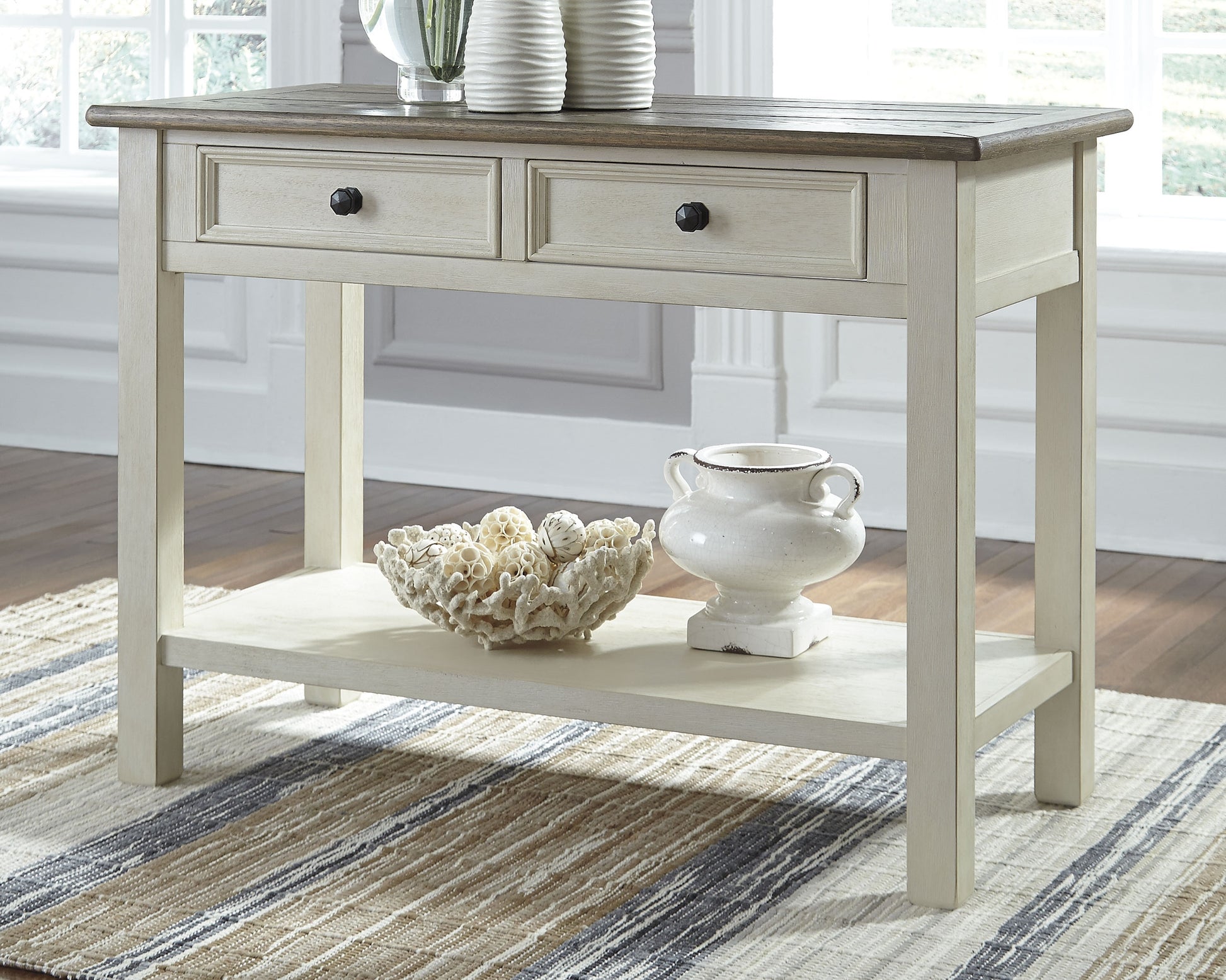 Bradenton Furniture Outlet - Ashley Furniture - Bolanburg Sofa/Console Table - Sofa Table / Two-tone - T637-4