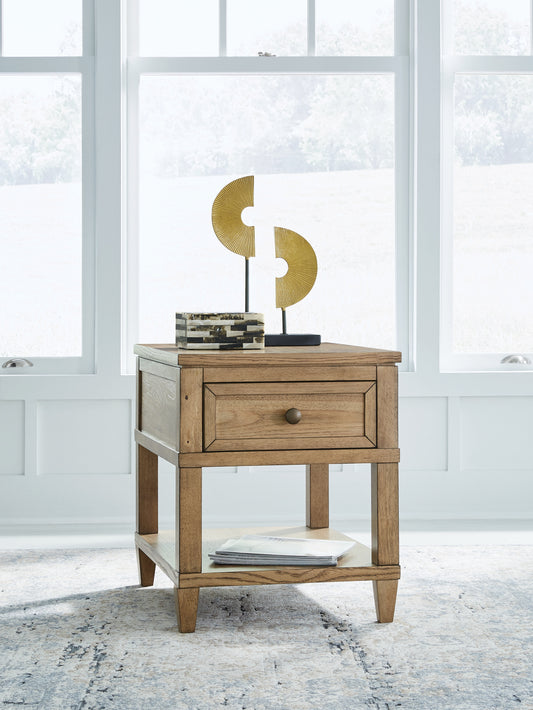 Bradenton Furniture Outlet - Ashley Furniture - Sharlance End Table - Rectangular End Table / Light Brown - T655-3