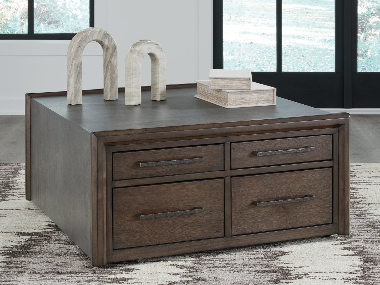Bradenton Furniture Outlet - Ashley Furniture - Kallenny Coffee Table - Square Cocktail Table / Brown/Gray - T669-8