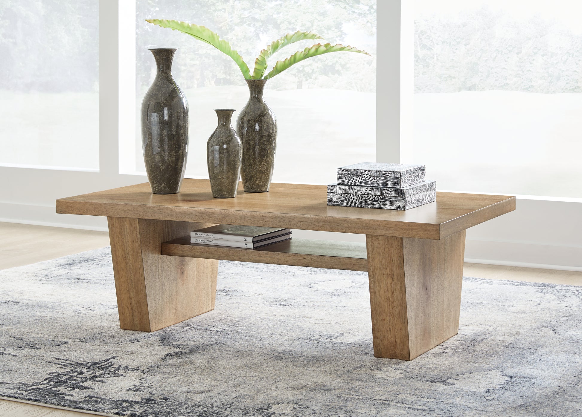 Bradenton Furniture Outlet - Ashley Furniture - Kristiland Coffee Table - Rectangular Cocktail Table / Light Brown - T674-1