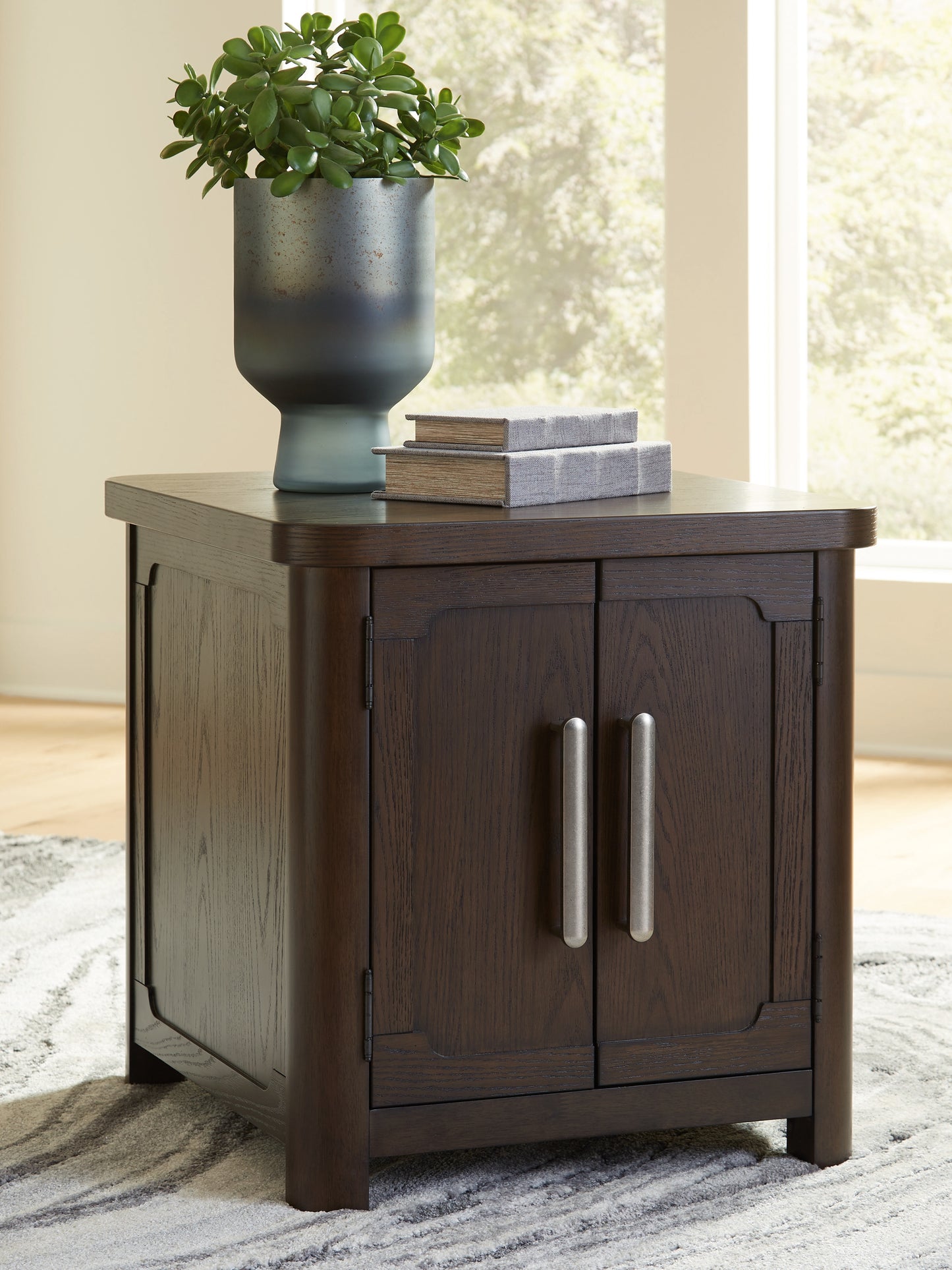 Bradenton Furniture Outlet - Ashley Furniture - Breckington End Table - Rectangular End Table / Dark Brown - T678-3