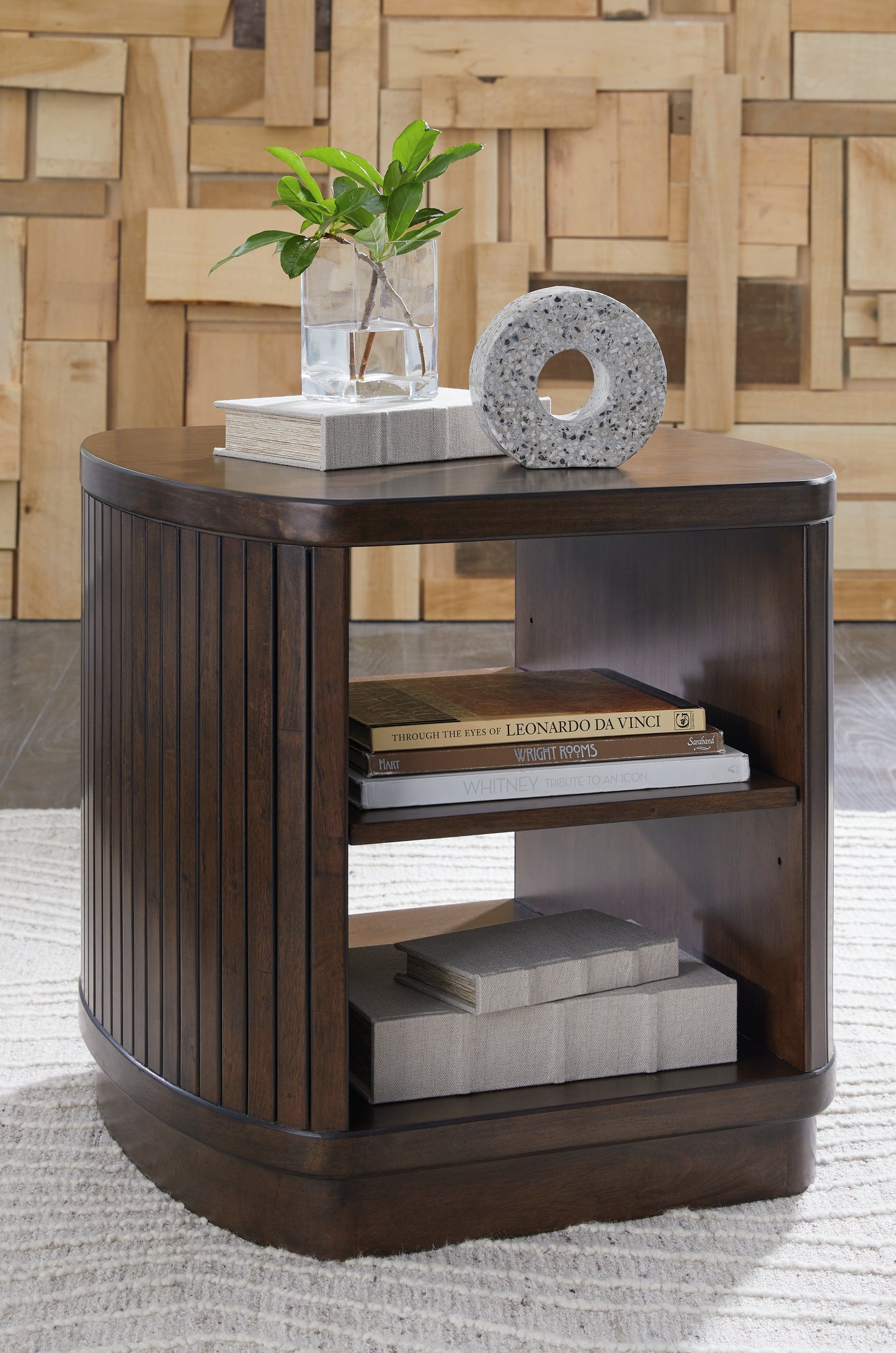 Bradenton Furniture Outlet - Ashley Furniture - Korestone End Table - Square End Table / Dark Brown - T679-2