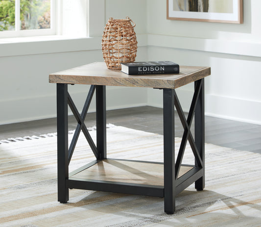 Bradenton Furniture Outlet - Ashley Furniture - Bristenfort End Table - Rectangular End Table / Brown/Black - T685-3