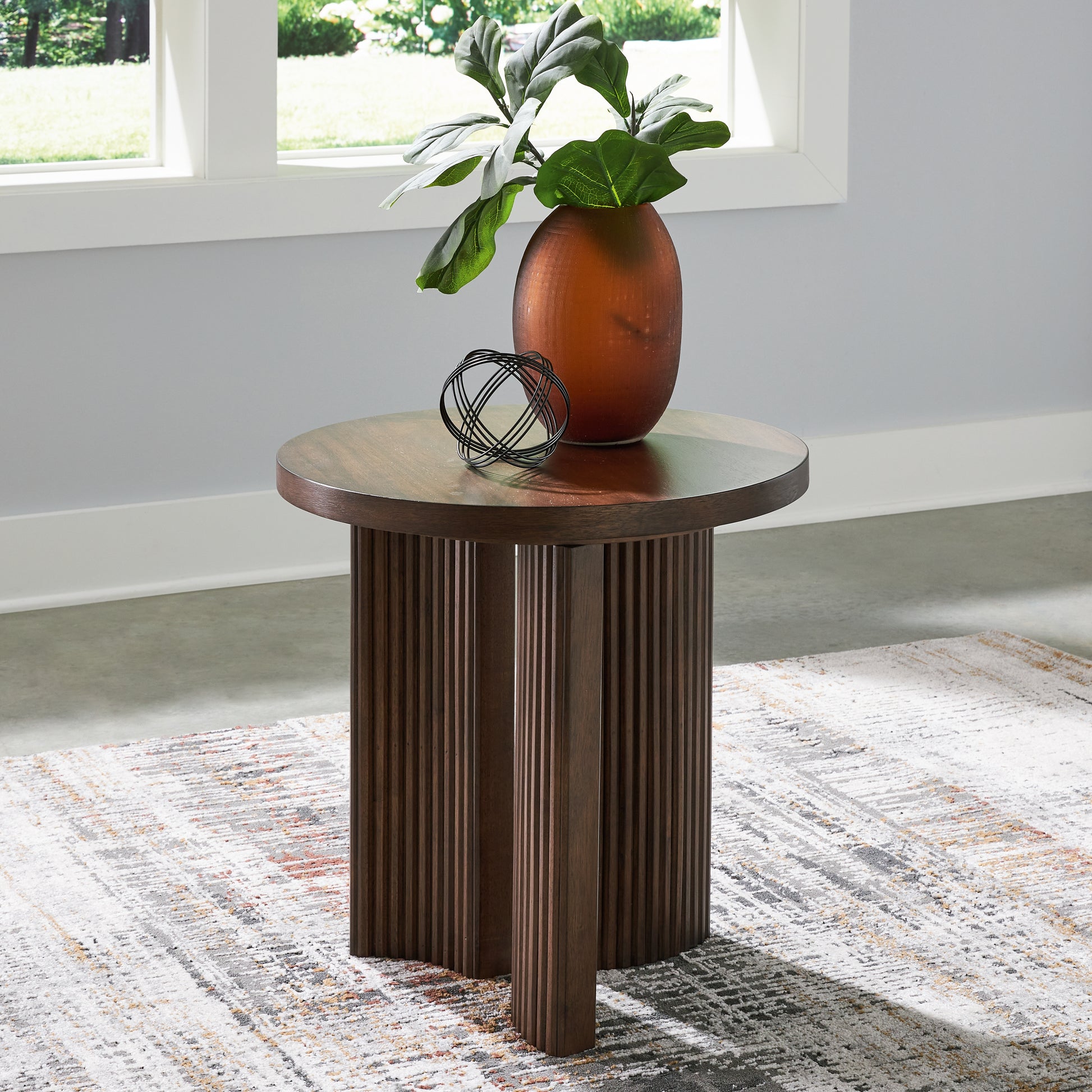 Bradenton Furniture Outlet - Ashley Furniture - Korestone End Table - Rectangular End Table / Dark Brown - T438-3