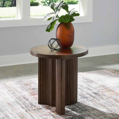 Bradenton Furniture Outlet - Ashley Furniture - Korestone End Table - Rectangular End Table / Dark Brown - T438-3