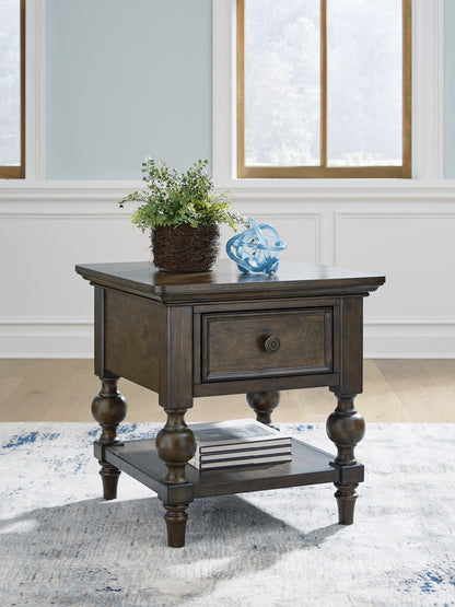 Bradenton Furniture Outlet - Ashley Furniture - Veramond End Table - Square End Table / Dark Brown - T694-2