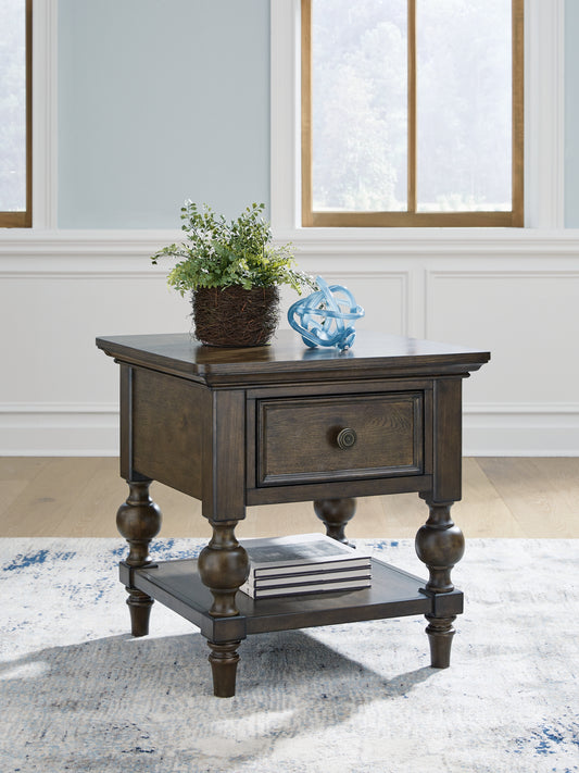 Bradenton Furniture Outlet - Ashley Furniture - Veramond End Table - Square End Table / Dark Brown - T694-2