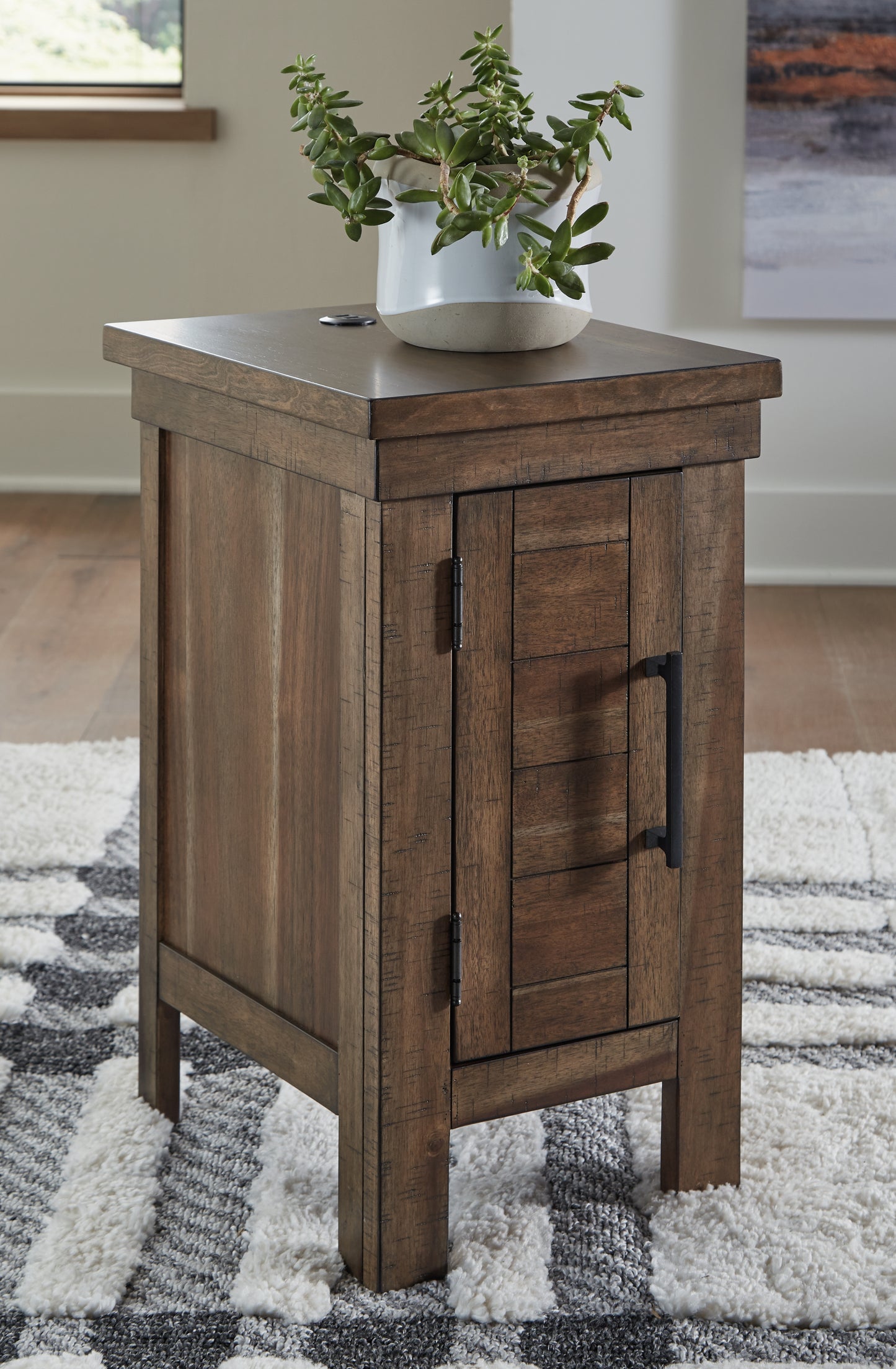 Bradenton Furniture Outlet - Ashley Furniture - Moriville Chairside End Table - Chair Side End Table / Grayish Brown - T731-7