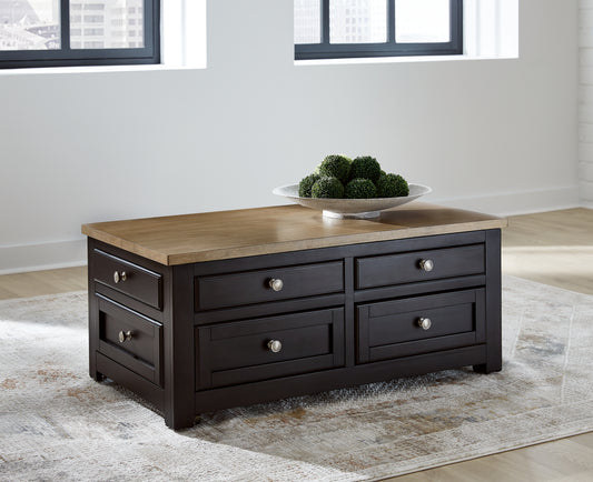 Bradenton Furniture Outlet - Ashley Furniture - Drazmine Lift-Top Coffee Table - Lift Top Cocktail Table / Brown - T734-20