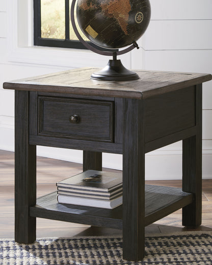 Bradenton Furniture Outlet - Ashley Furniture - Tyler Creek End Table - Rectangular End Table / Grayish Brown/Black - T736-3