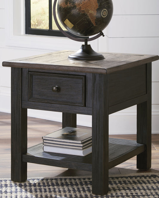 Bradenton Furniture Outlet - Ashley Furniture - Tyler Creek End Table - Rectangular End Table / Grayish Brown/Black - T736-3