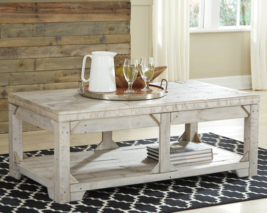 Bradenton Furniture Outlet - Ashley Furniture - Fregine Coffee Table with Lift Top - Lift Top Cocktail Table / Whitewash - T755-9